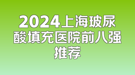 2024上海玻尿酸填充医院前八强推荐
