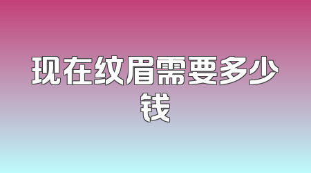 现在纹眉需要多少钱