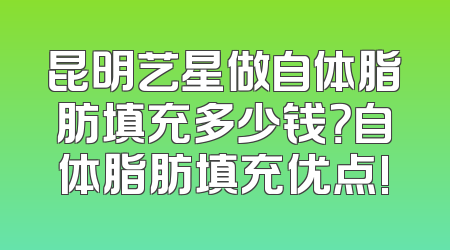 昆明艺星做自体脂肪填充多少钱？自体脂肪填充优点!