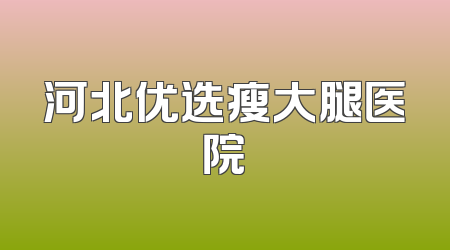 河北优选瘦大腿医院