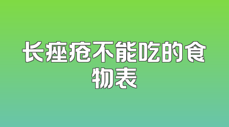 长痤疮不能吃的食物表