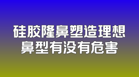 硅胶隆鼻塑造理想鼻型有没有危害