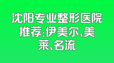 沈阳专业整形医院推荐：伊美尔、美莱、名流
