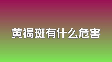 黄褐斑有什么危害