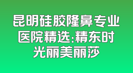 昆明硅胶隆鼻专业医院精选：精东时光丽美丽莎