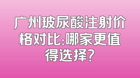 广州玻尿酸注射价格对比：哪家更值得选择？