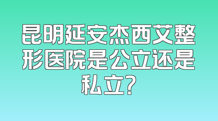 昆明延安杰西艾整形医院是公立还是私立？