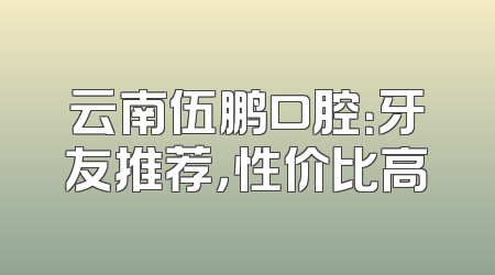 云南伍鹏口腔：牙友推荐，性价比高