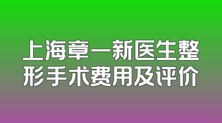 上海章一新医生整形手术费用及评价