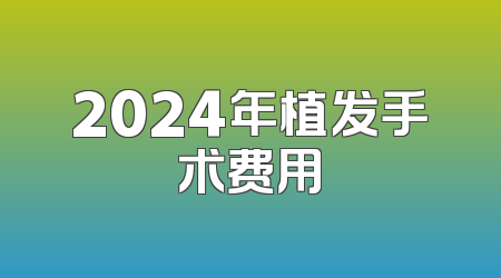 2024年植发手术费用