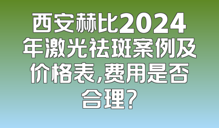 西安赫比2024年激光祛斑案例及价格表，费用是否合理？