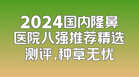 2024国内隆鼻医院八强推荐精选测评，种草无忧