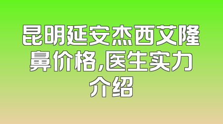 昆明延安杰西艾隆鼻价格，医生实力介绍