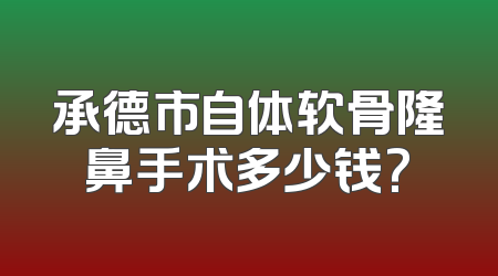 承德市自体软骨隆鼻手术多少钱?