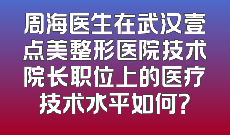 周海医生在武汉壹点美整形医院技术院长职位上的医疗技术水平如何？