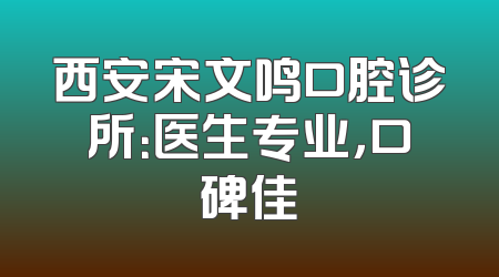 西安宋文鸣口腔诊所：医生专业，口碑佳