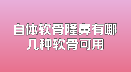 自体软骨隆鼻有哪几种软骨可用