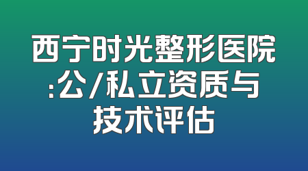 西宁时光整形医院：公/私立资质与技术评估