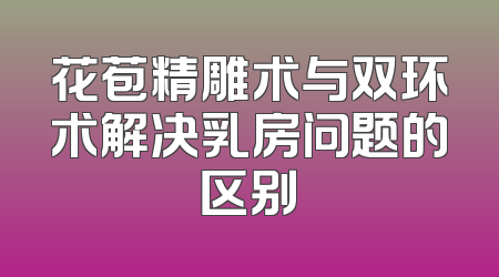 花苞精雕术与双环术解决乳房问题的区别