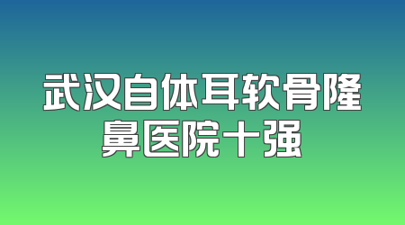武汉自体耳软骨隆鼻医院十强