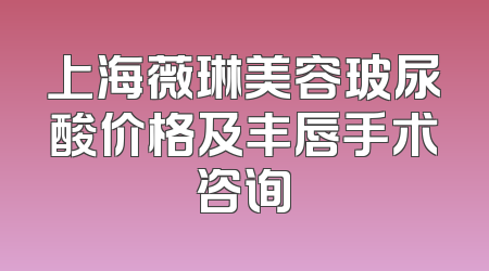 上海薇琳美容玻尿酸价格及丰唇手术咨询