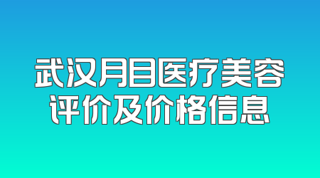 武汉月目医疗美容评价及价格信息