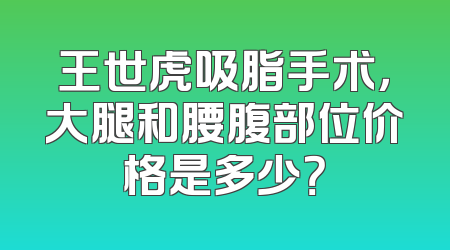 王世虎吸脂手术，大腿和腰腹部位价格是多少？