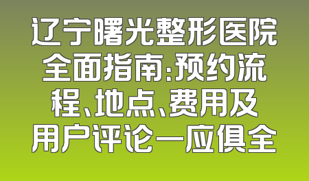 辽宁曙光整形医院全面指南：预约流程、地点、费用及用户评论一应俱全