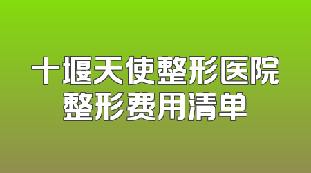 十堰天使整形医院整形费用清单
