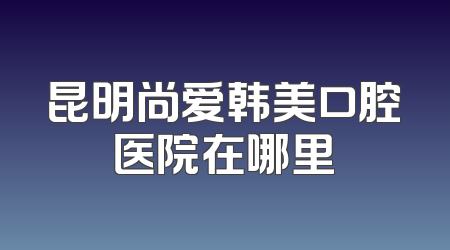 昆明尚爱韩美口腔医院在哪里
