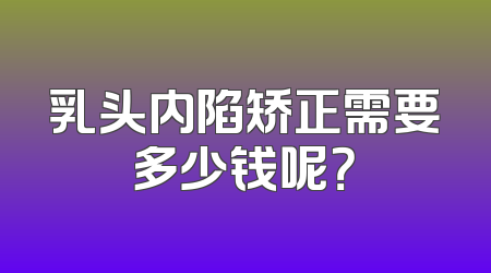 乳头内陷矫正需要多少钱呢？
