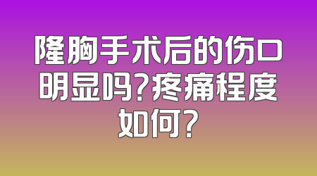 隆胸手术后的伤口明显吗？疼痛程度如何？