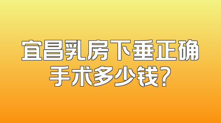 宜昌乳房下垂正确手术多少钱？