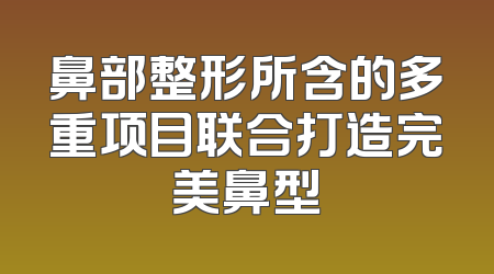 鼻部整形所含的多重项目联合打造完美鼻型