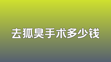 去狐臭手术多少钱
