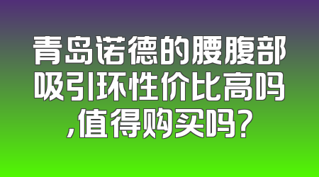 青岛诺德的腰腹部吸引环性价比高吗，值得购买吗？