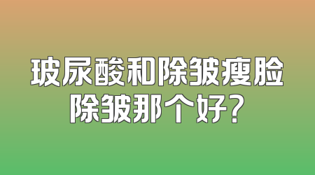 玻尿酸和除皱瘦脸除皱那个好?