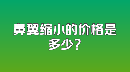 鼻翼缩小的价格是多少？