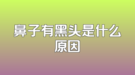 鼻子有黑头是什么原因