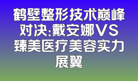 鹤壁整形技术巅峰对决：戴安娜VS臻美医疗美容实力展翼