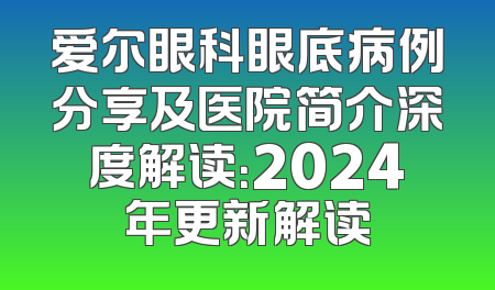 爱尔眼科眼底病例分享及医院简介深度解读：2024年更新解读