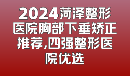 2024菏泽整形医院胸部下垂矫正推荐，四强整形医院优选