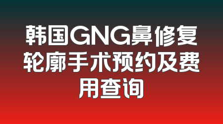 韩国GNG鼻修复轮廓手术预约及费用查询