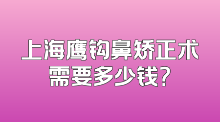 上海鹰钩鼻矫正术需要多少钱？