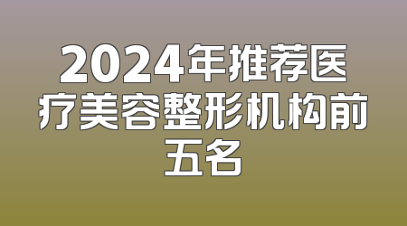 2024年推荐医疗美容整形机构前五名