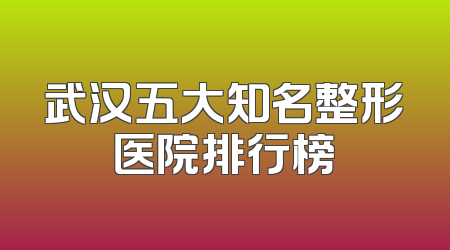 武汉五大知名整形医院排行榜