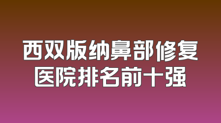 西双版纳鼻部修复医院排名前十强