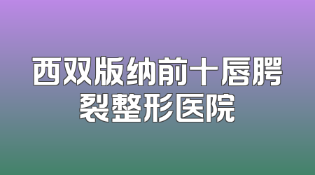 西双版纳前十唇腭裂整形医院