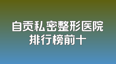 自贡私密整形医院排行榜前十