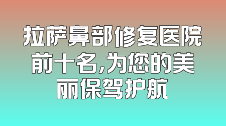 拉萨鼻部修复医院前十名，为您的美丽保驾护航